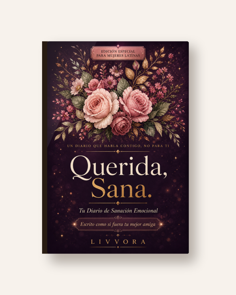 Querida Sana cover - rosas rosa y dorado, edicion para mujeres latinas