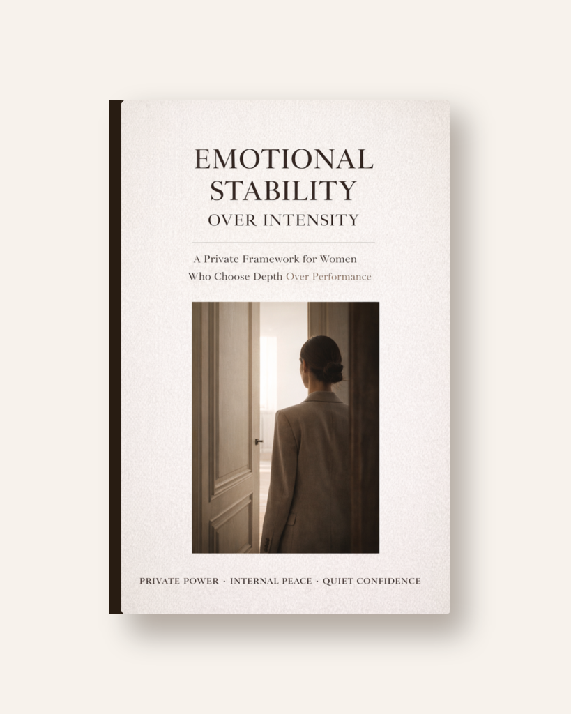 Emotional Stability Over Intensity   — A Self-Love Workbook for Women.